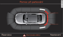 Infotainment: optické zobrazování odstupu